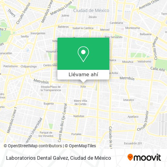 Mapa de Laboratorios Dental Galvez