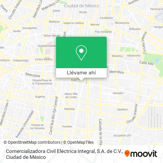 Mapa de Comercializadora Civil Eléctrica Integral, S.A. de C.V.