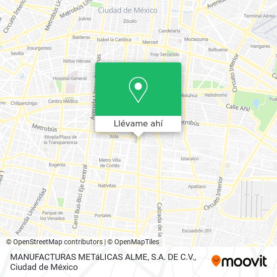 Mapa de MANUFACTURAS METáLICAS ALME, S.A. DE C.V.