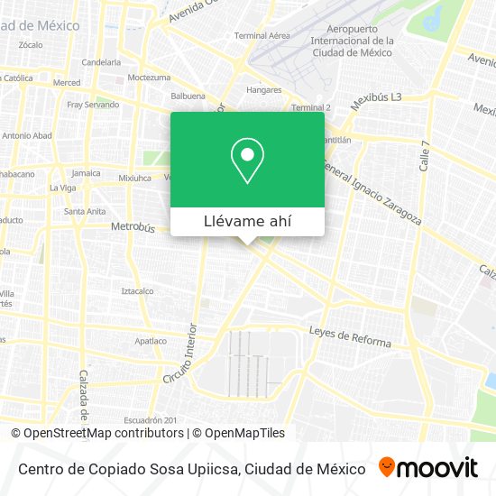 Mapa de Centro de Copiado Sosa Upiicsa