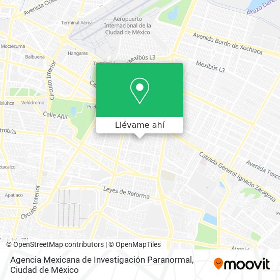 Mapa de Agencia Mexicana de Investigación Paranormal