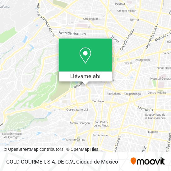 Mapa de COLD GOURMET, S.A. DE C.V.