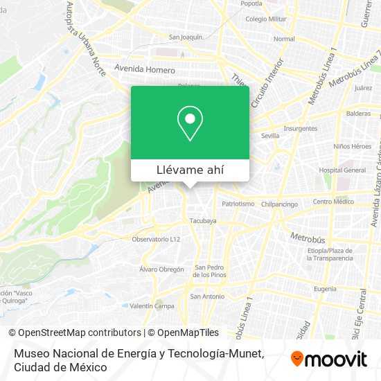 Mapa de Museo Nacional de Energía y Tecnología-Munet