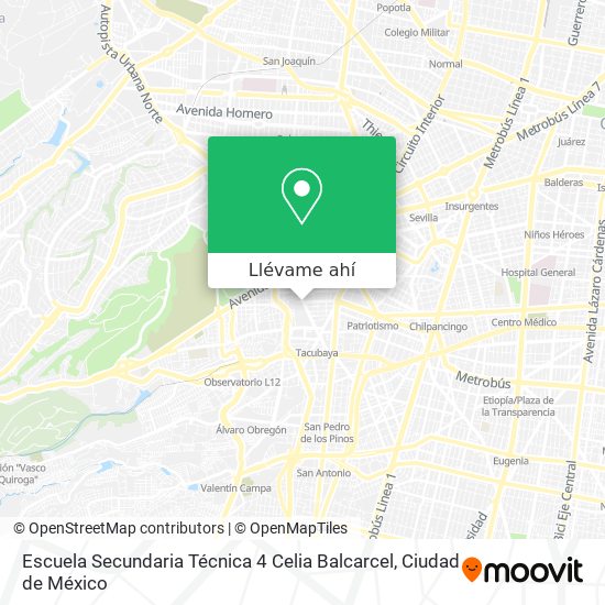 Mapa de Escuela Secundaria Técnica 4 Celia Balcarcel