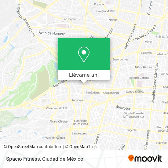 Mapa de Spacio Fitness