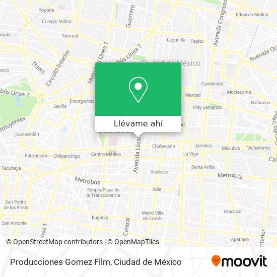 Mapa de Producciones Gomez Film