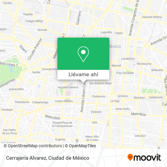 Mapa de Cerrajeria Alvarez