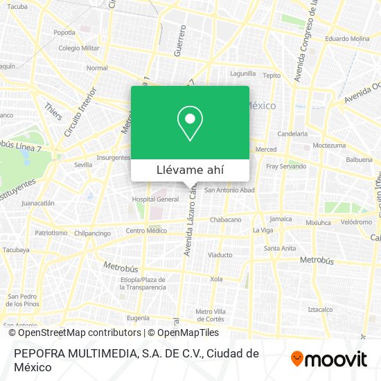 Mapa de PEPOFRA MULTIMEDIA, S.A. DE C.V.