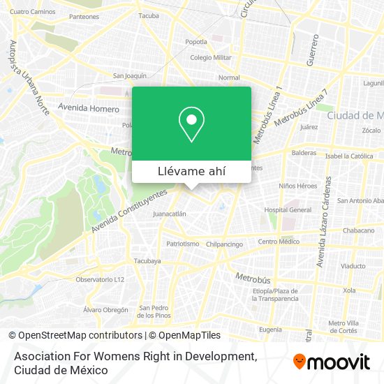 Mapa de Asociation For Womens Right in Development
