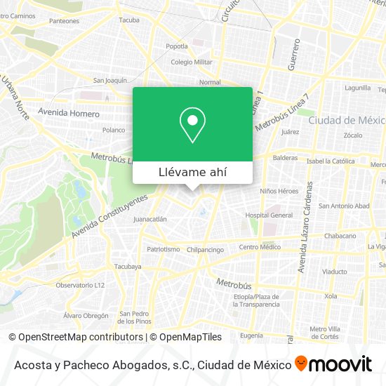 Mapa de Acosta y Pacheco Abogados, s.C.