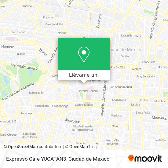 Mapa de Expresso Cafe YUCATAN3