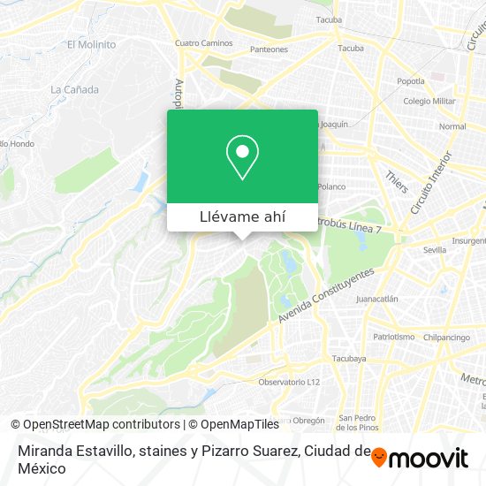 Mapa de Miranda Estavillo, staines y Pizarro Suarez