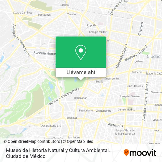 Mapa de Museo de Historia Natural y Cultura Ambiental