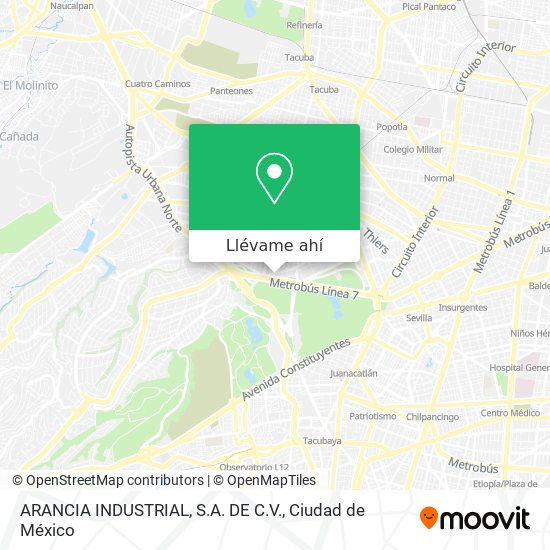 Mapa de ARANCIA INDUSTRIAL, S.A. DE C.V.