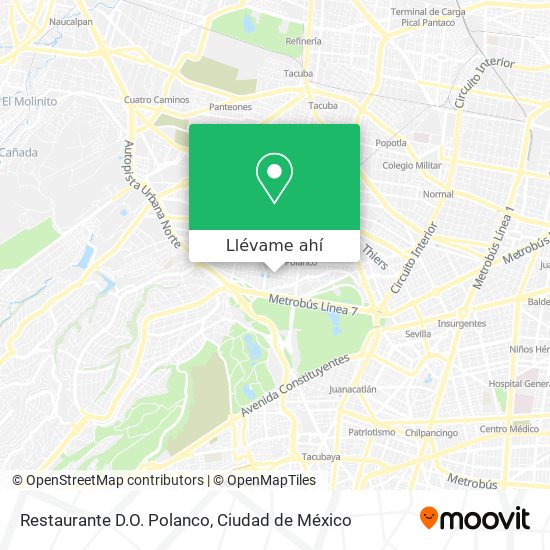 Mapa de Restaurante D.O. Polanco