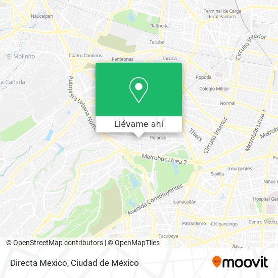 Mapa de Directa Mexico