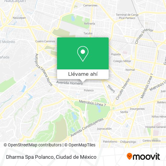 Mapa de Dharma Spa Polanco