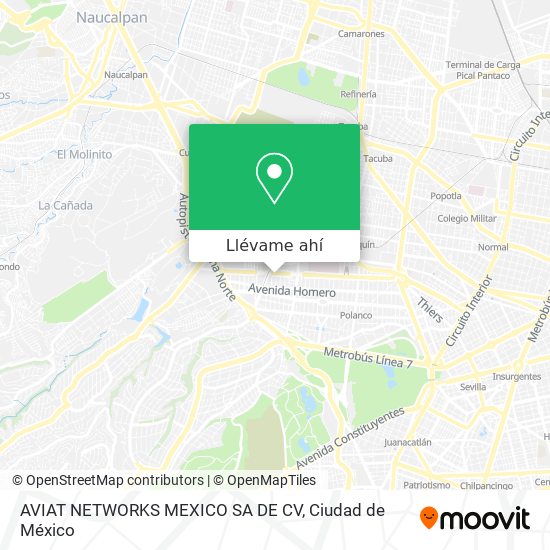 Mapa de AVIAT NETWORKS MEXICO SA DE CV