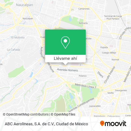 Mapa de ABC Aerolíneas, S.A. de C.V.
