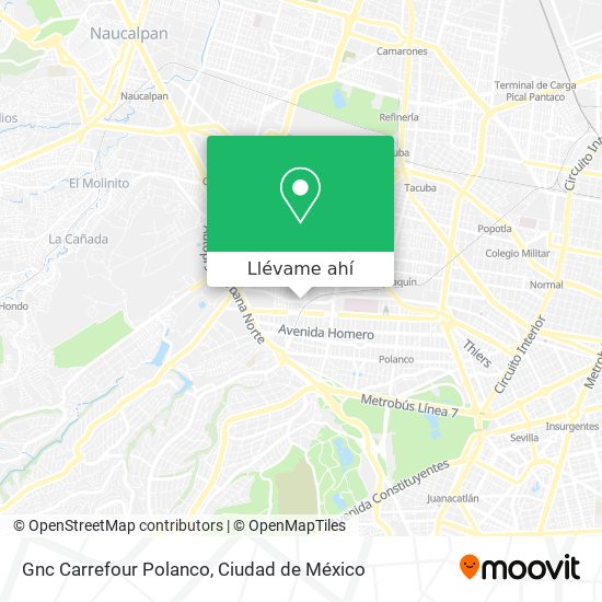 Mapa de Gnc Carrefour Polanco