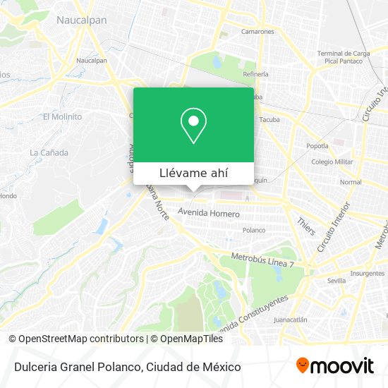 Mapa de Dulceria Granel Polanco