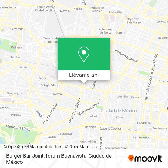 Mapa de Burger Bar Joint, forum Buenavista