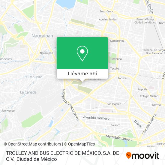 Mapa de TROLLEY AND BUS ELECTRIC DE MÉXICO, S.A. DE C.V.