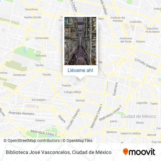 Mapa de Biblioteca José Vasconcelos