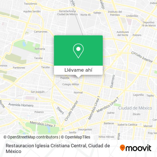 Mapa de Restauracion Iglesia Cristiana Central