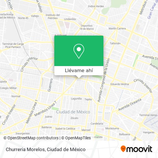 Mapa de Churreria Morelos