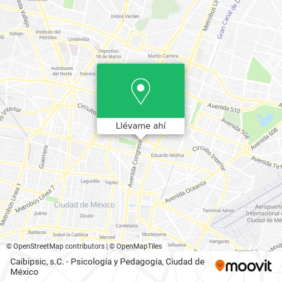 Mapa de Caibipsic, s.C. - Psicología y Pedagogía