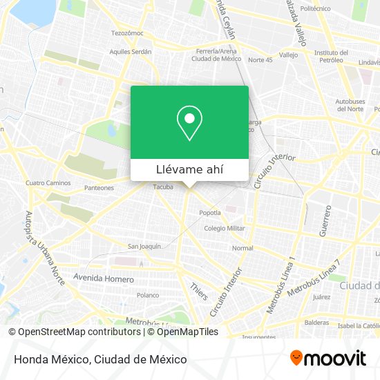 Mapa de Honda México