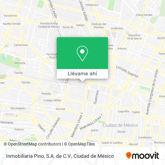 Mapa de Inmobiliaria Pino, S.A. de C.V.