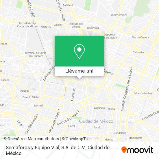 Mapa de Semaforos y Equipo Vial, S.A. de C.V.