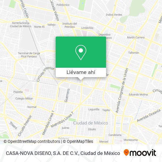 Mapa de CASA-NOVA DISEñO, S.A. DE C.V.