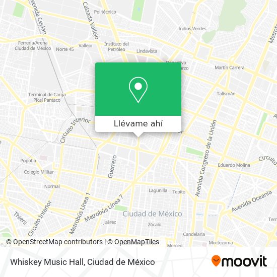 Mapa de Whiskey Music Hall