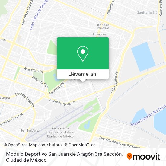 Mapa de Módulo Deportivo San Juan de Aragón 3ra Sección
