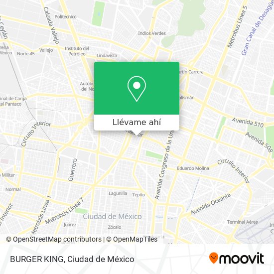 Mapa de BURGER KING