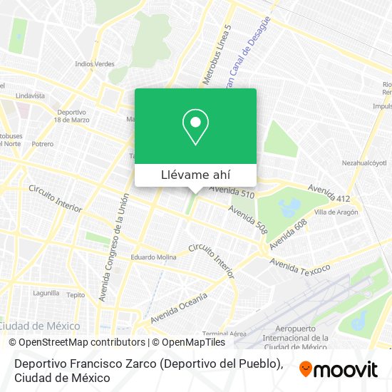 Mapa de Deportivo Francisco Zarco (Deportivo del Pueblo)