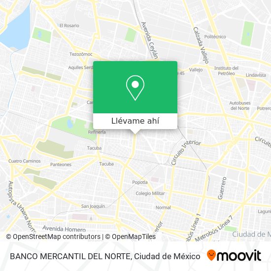 Mapa de BANCO MERCANTIL DEL NORTE