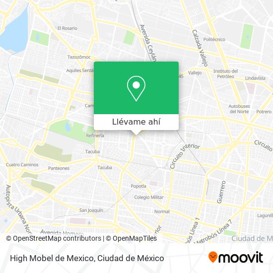 Mapa de High Mobel de Mexico