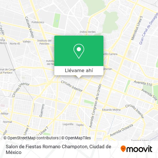 Mapa de Salon de Fiestas Romano Champoton