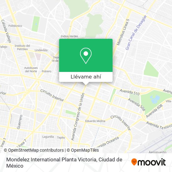 Mapa de Mondelez International Planta Victoria