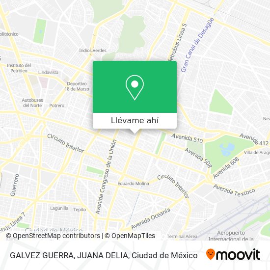 Mapa de GALVEZ GUERRA, JUANA DELIA