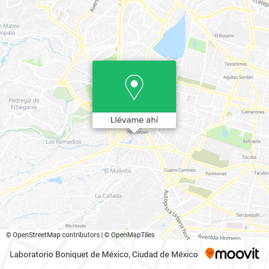 Mapa de Laboratorio Boniquet de México