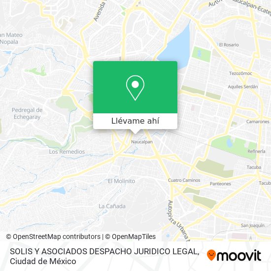 Mapa de SOLIS Y ASOCIADOS DESPACHO JURIDICO LEGAL