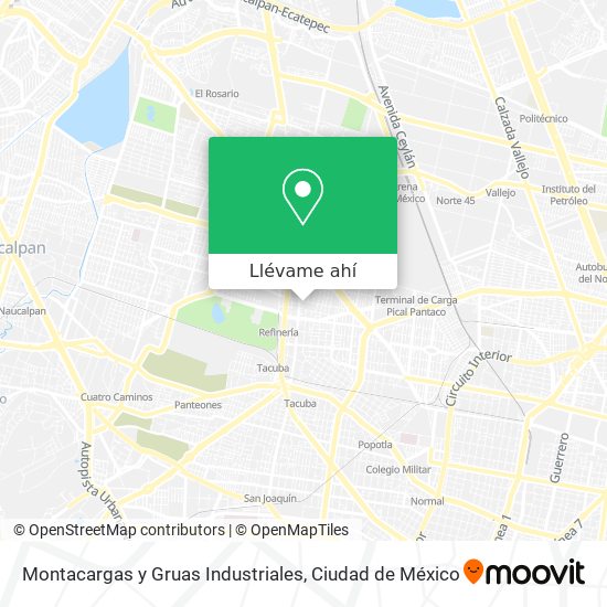 Mapa de Montacargas y Gruas Industriales