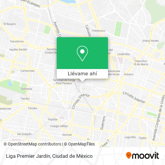 Mapa de Liga Premier Jardín