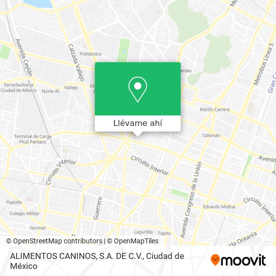 Mapa de ALIMENTOS CANINOS, S.A. DE C.V.