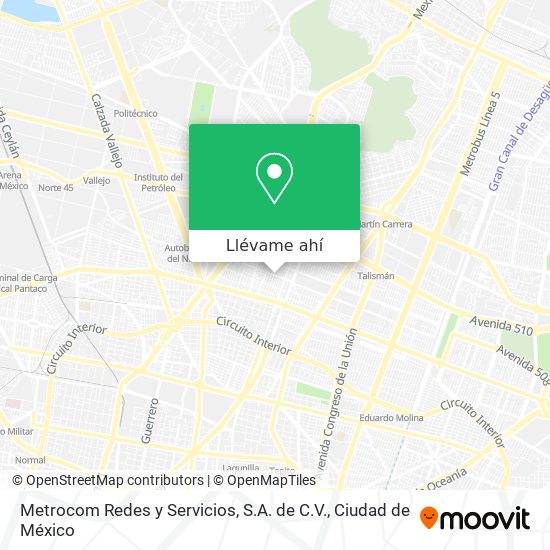 Mapa de Metrocom Redes y Servicios, S.A. de C.V.